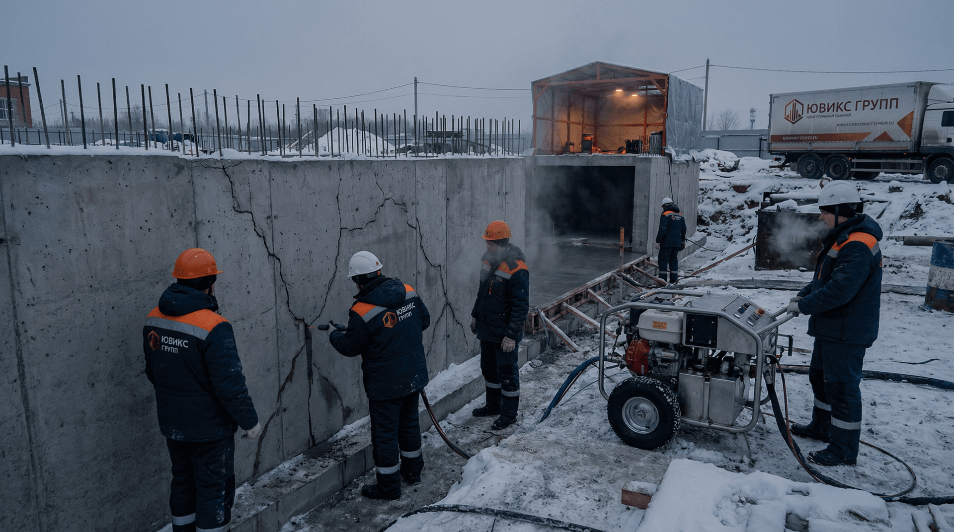 Почему трескается бетон зимой: 5 мифов о зимнем строительстве